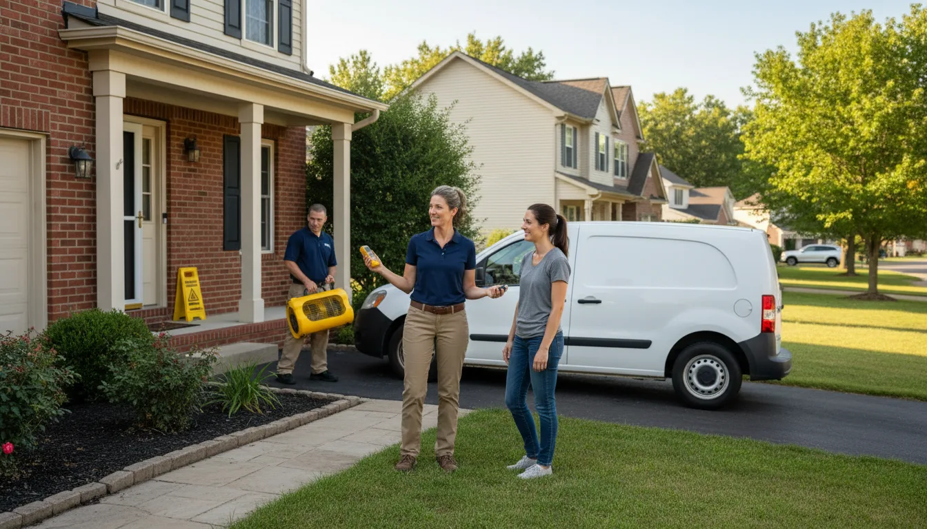 Residential water damage restoration in Sailor Springs, IL